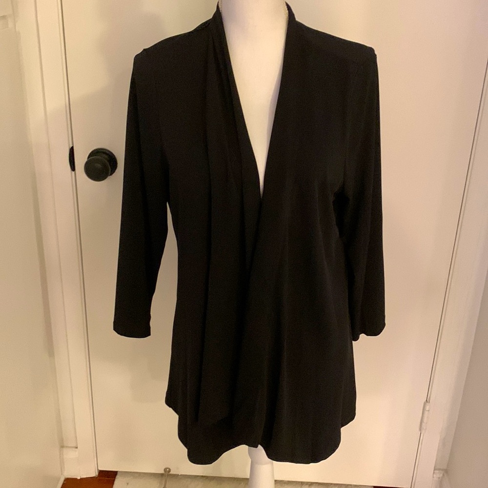 Travel Elements black wrinkle free Cartigan